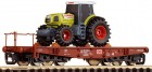 37576 Roco Heavy duty Flat car loaded with a Claas-Tractor